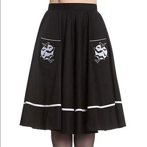 Hell Bunny Full Moon Bat Skirt Medium